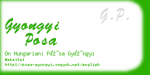 gyongyi posa business card